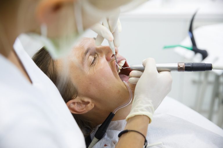 Patient Getting Her Gum Pocket 768x512
