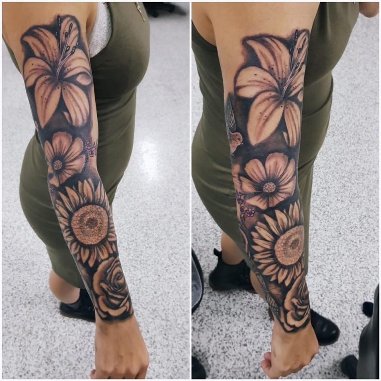 Empiretattoosgc Caity S Floral Sleeve 768x768