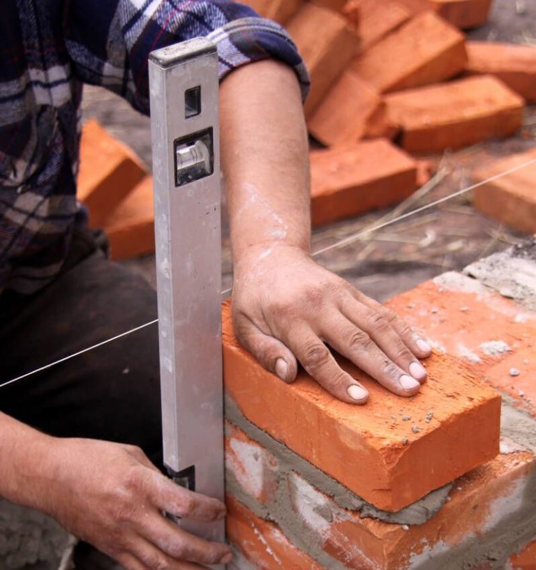 level on brick wall 768x817
