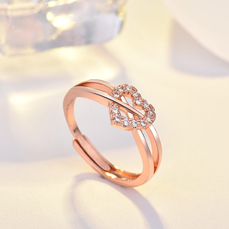 18k Gold Plated Heart Shaped Ring 768x769