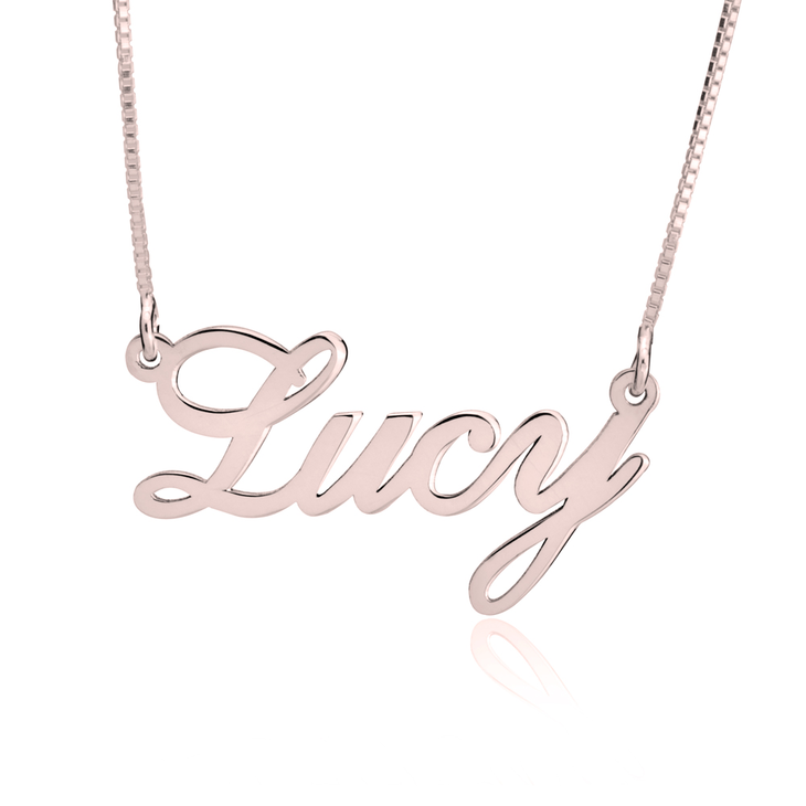 Classic Name Necklace Rose Gold