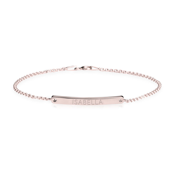Skinny Bar Bracelet Rose Gold Plated