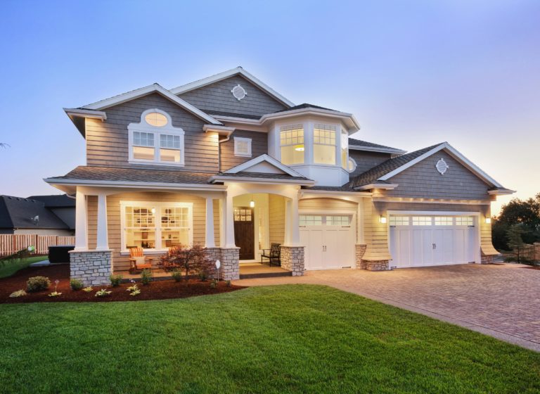 house with lights on 768x560
