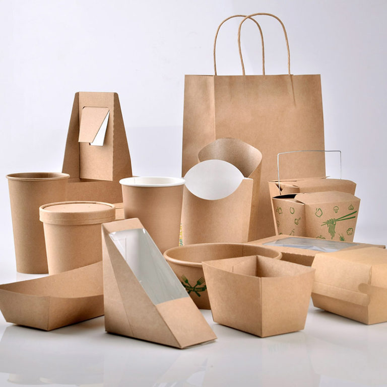 Disposable Printing Technology kraft paper Packaging Lunch 768x768
