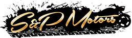 s and p motorbikes logo gold