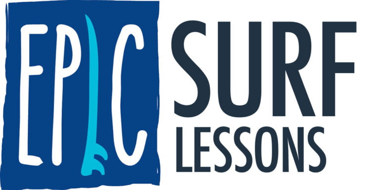 EPIC SURF LESSONS Logo CMYK Pos L C 768x384