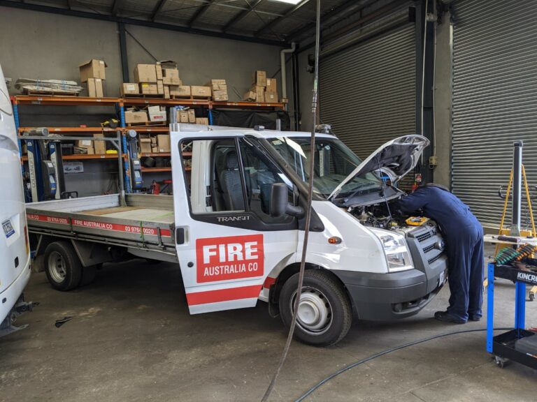 Fire truck grey with red fire label 768x576
