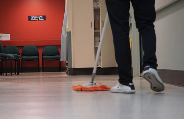 content floor cleaning