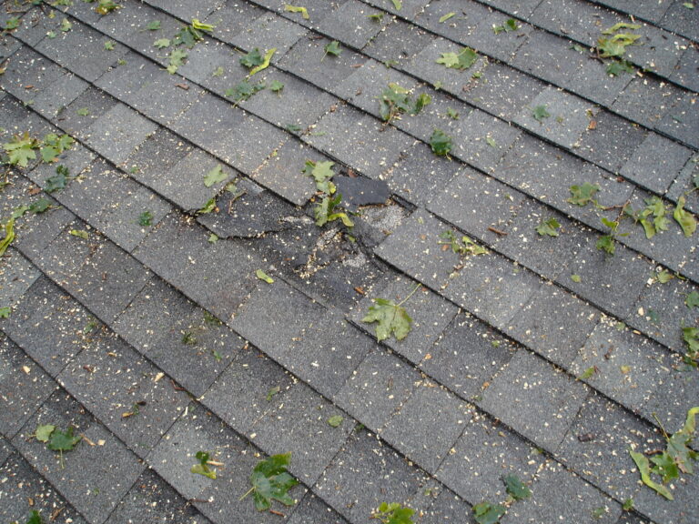storm damaged roof for repair 768x576