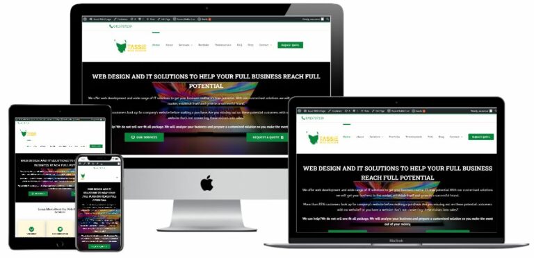 Tassie Web Design Mockup 768x372