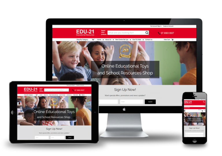 EDU 21 eCommerce Website Design 768x542
