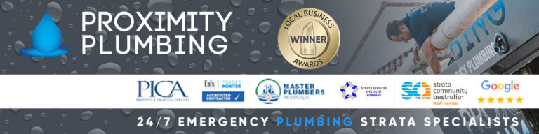 Proximity Plumbing LinkedIn Strata Plumbers 768x192