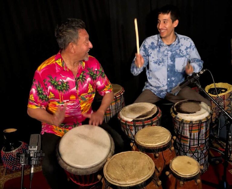 4. Ray on Djembe with Lucky on Dun Dun 1024x833 1 768x625