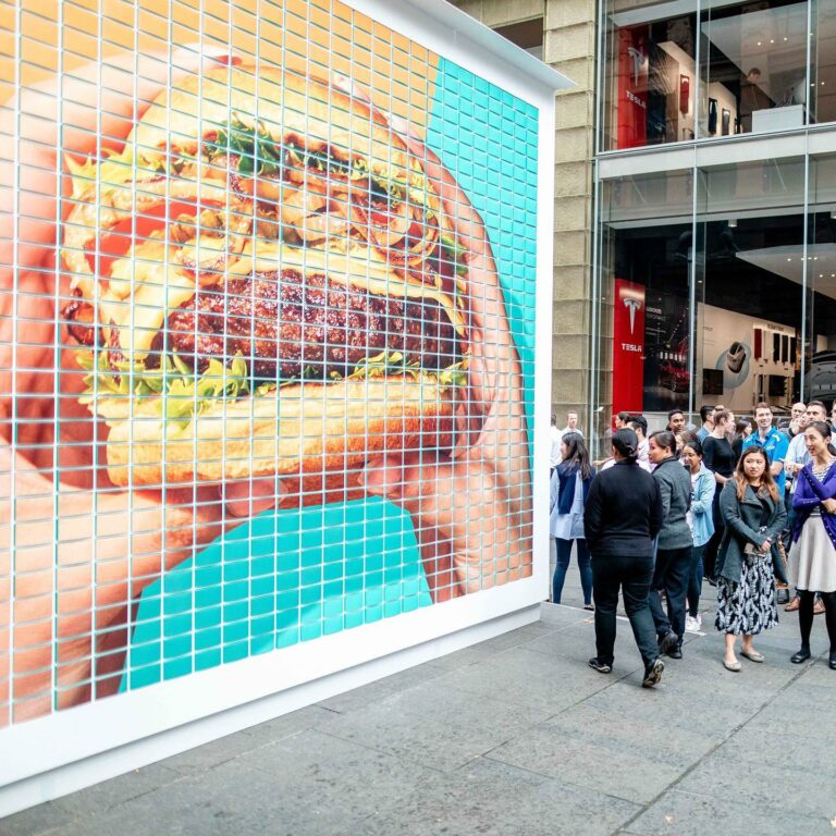 deliveroo burger billboard sydney flying ruby 768x768