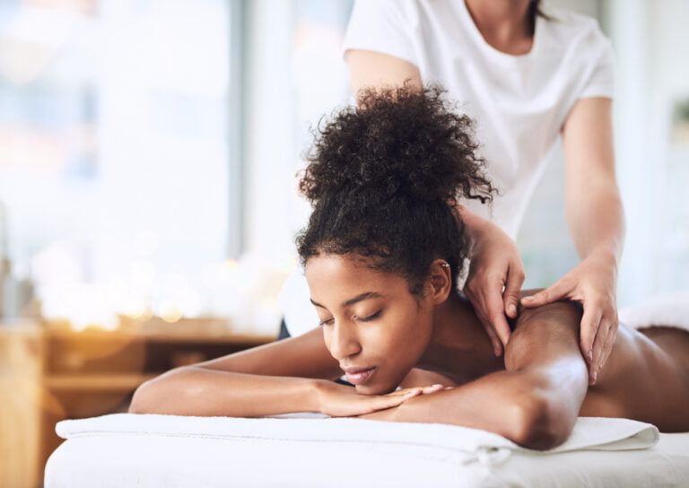 woman receiving massage 768x544