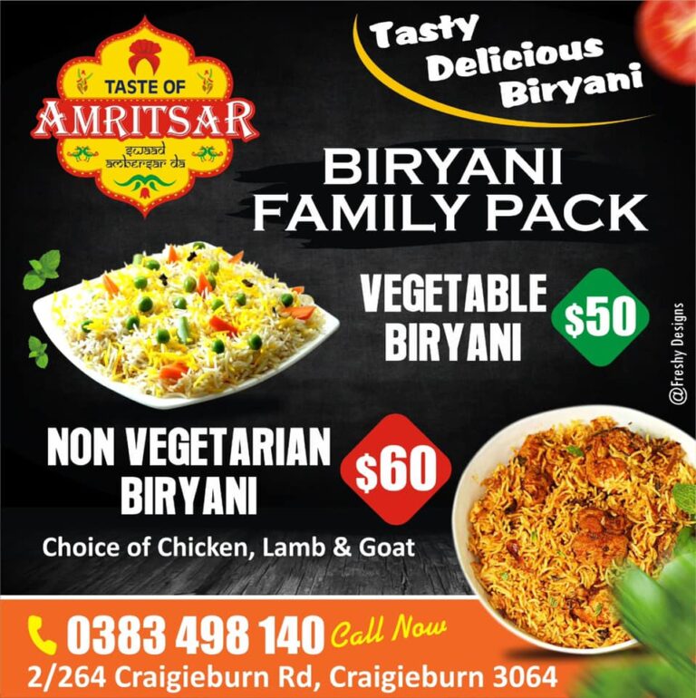 Biryani Famliy Pack Test of Amritsar 768x770