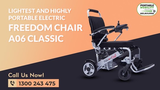 Lightest and highly portable electric Freedom Chair A06 Classic