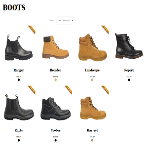 boots selection