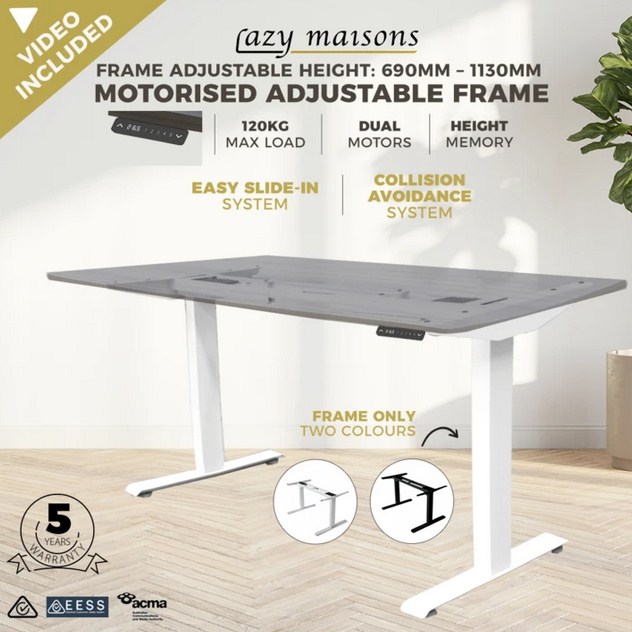 frame only height adjustable desk