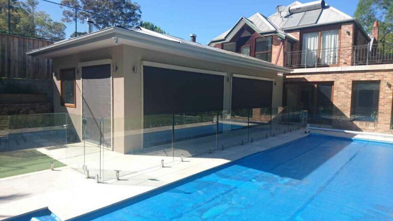 Outdoor Blinds Zip Screen looking from Outside 1 768x432