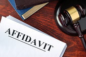 affidavit form documents and gavel on a table picture id861161190 5