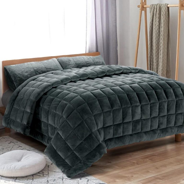 giselle bedding faux mink quilt comforter fleece throw blanket doona charcoal super king bedding kings warehouse 961611 1024x1024 768x768