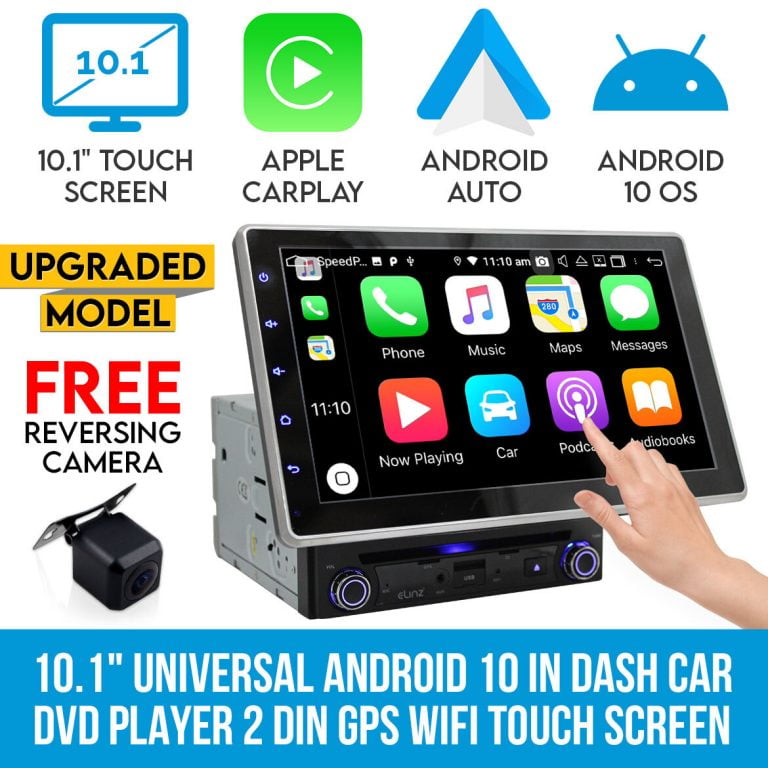 Elinz 10.1" Universal Android 10 Double 2 DIN In Dash Car DVD Player GPS WiFi Head Unit Touch Screen