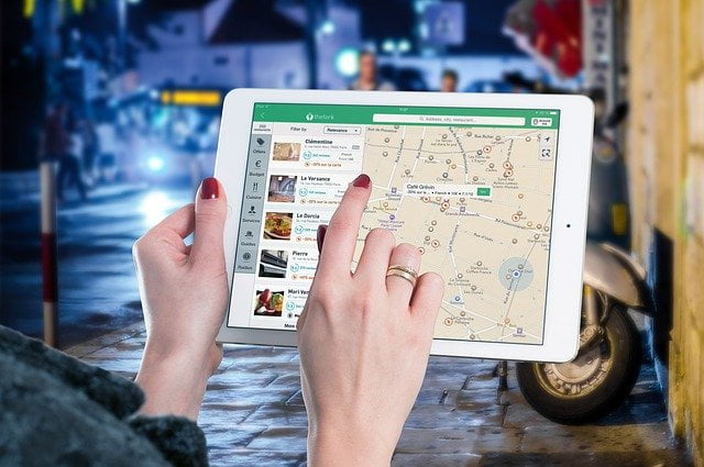 ipad maps search