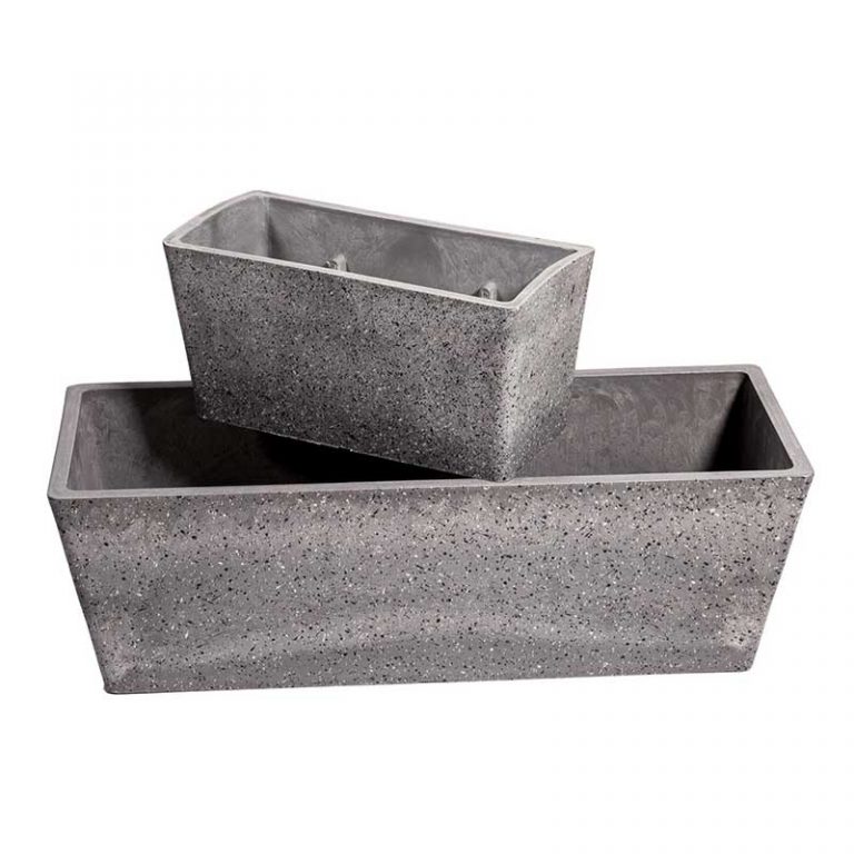 Imitation Stone Grey White Stone Rectangle Planter 50cm 768x768