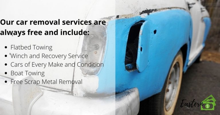 Our car removal services are always free and include Flatbed Towing Winch and Recovery Service Cars of Every Make and Condition Boat Towing Free Scrap Metal Removal 768x402