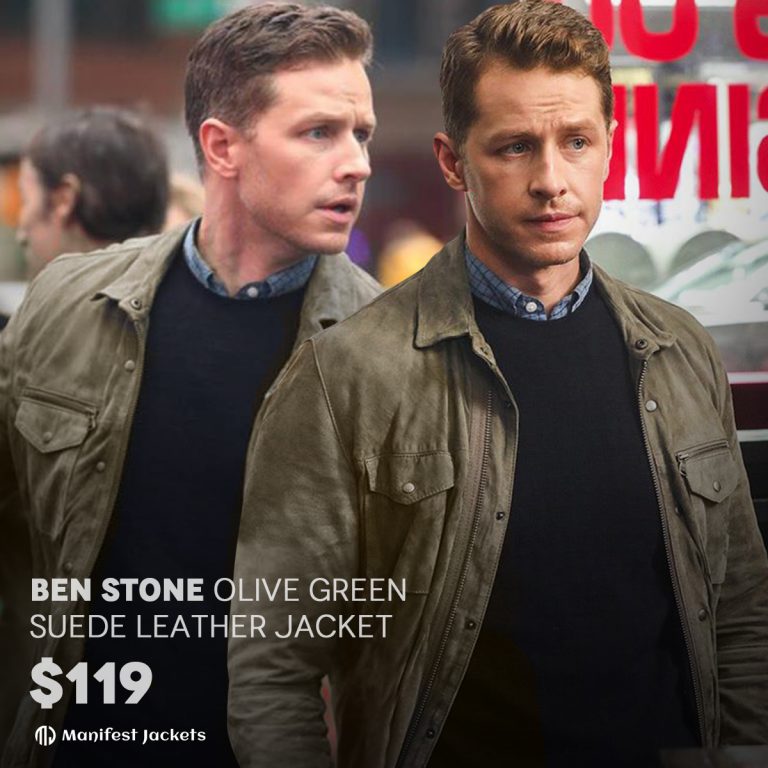 Ben Stone Olive Green Suede Leather Jacket 768x768