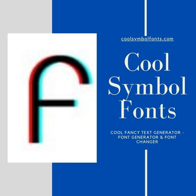 Cool Symbol Fonts 768x768