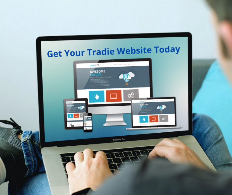 Web design for tradies 768x644