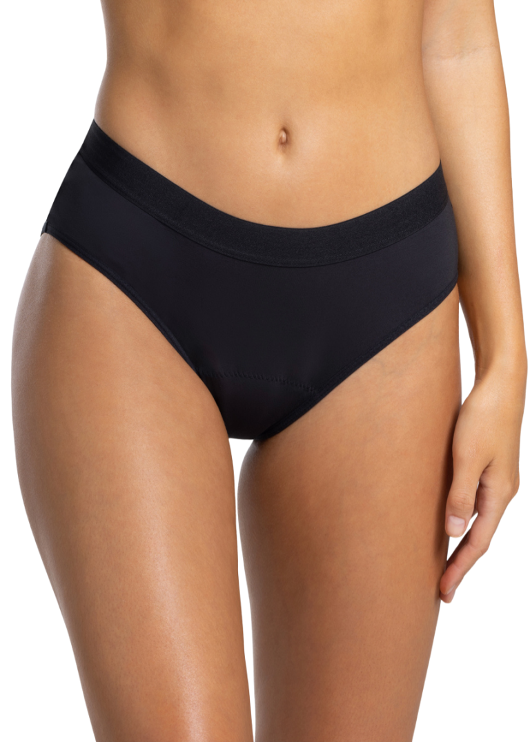 Small bikini period underwear organic black front 768x1075