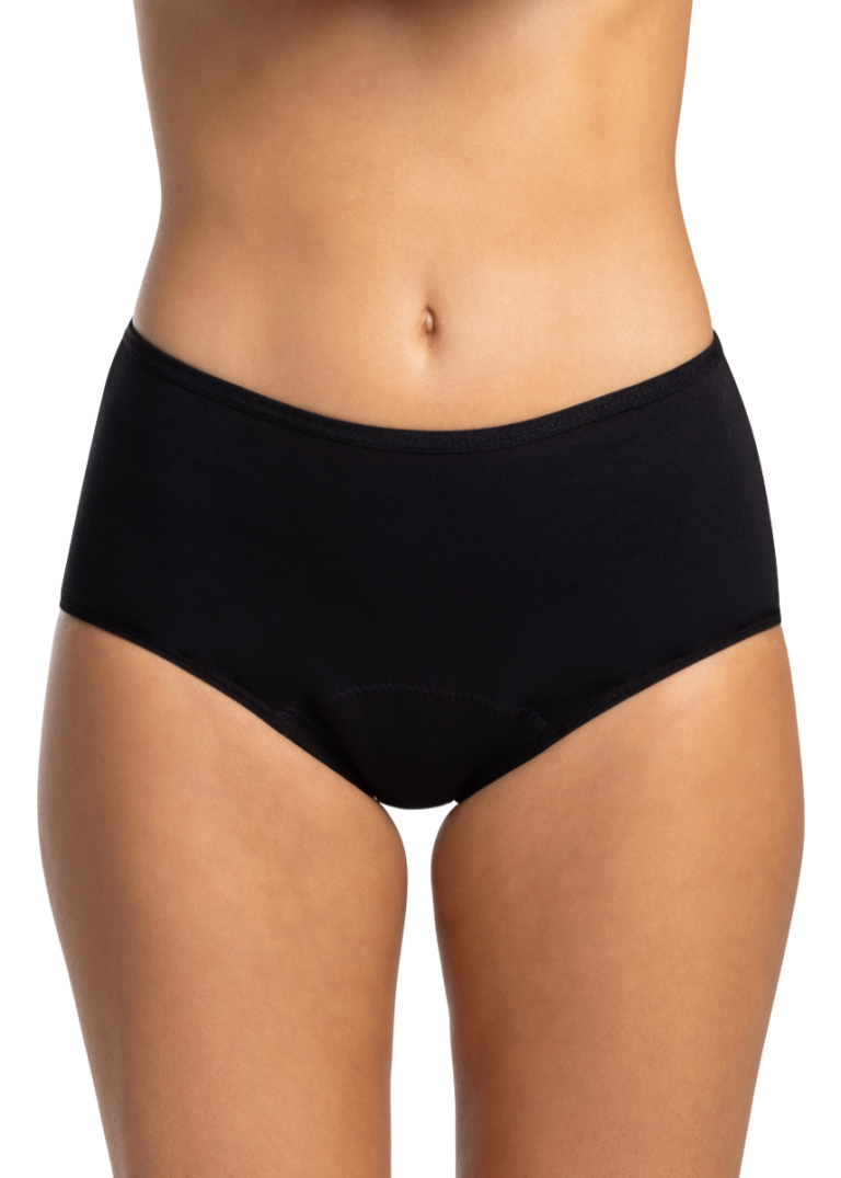 Small brief period underwear organic black front 768x1075