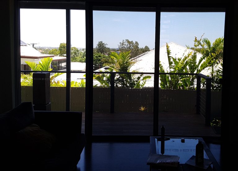Brisbane clear blue skies and breezes through stainless steel security mesh 768x552