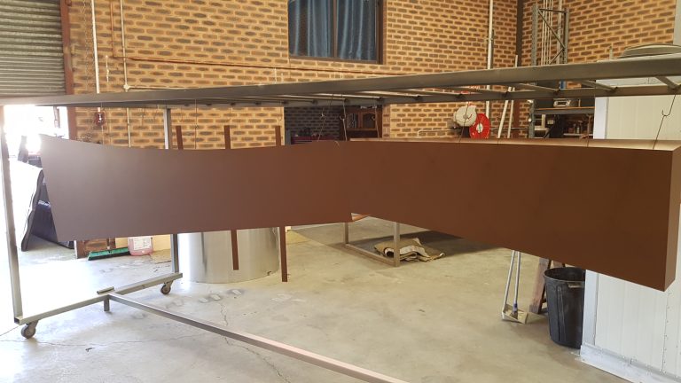 Interpon Corten signage powder coating by X Class Coatings Caringbah Sydney 768x432