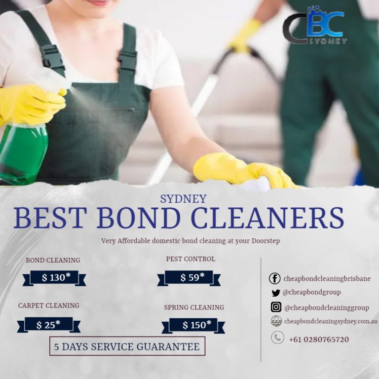 best bond cleaning in sydney Made with PosterMyWall 768x768