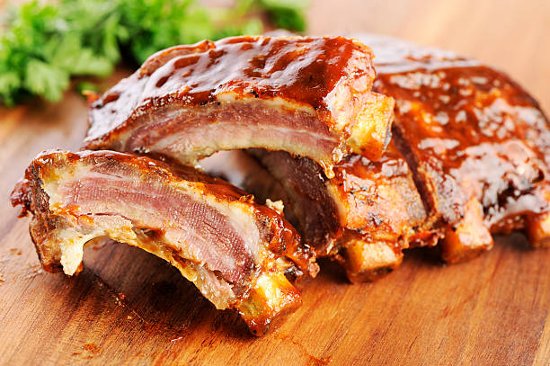 2 BBQ pork ribs