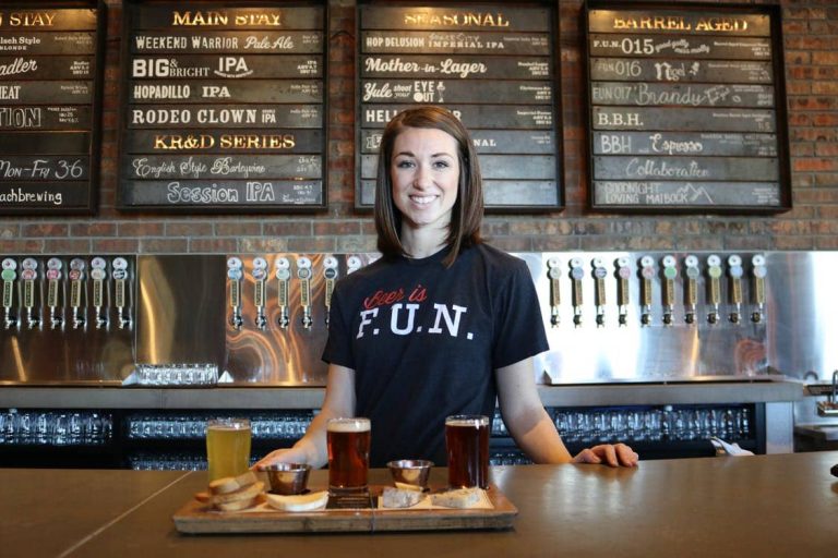 Brewery Tour Girl at bar 768x512