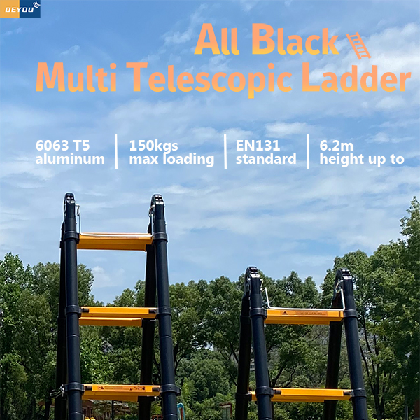 aluminum frame multi telescopic step ladderaluminium step extension ladder indoortelescopic aluminium ladder manufacturersaluminium step household ladder withchina ladder factory price deyou 3.1
