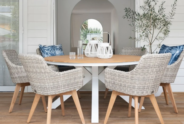 7pce Colorado Chair Lancaster Table setting Outdoor Dining Tables