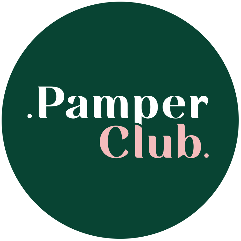PamperClub Reverse White Pink on Green Logo HR 768x768