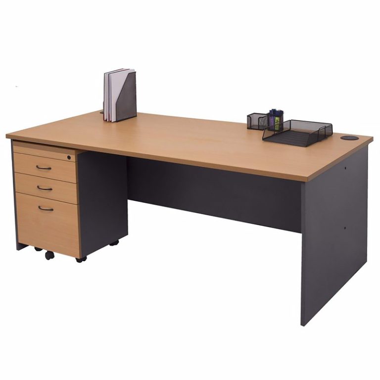 Corporate Desk with Optional Mobile Drawer Unit 768x768