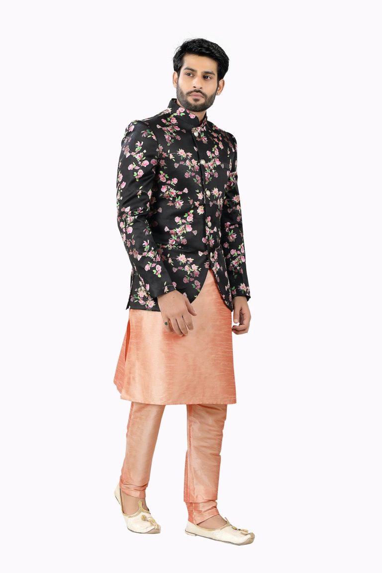 Kurta Pajama with Jacket 768x1152