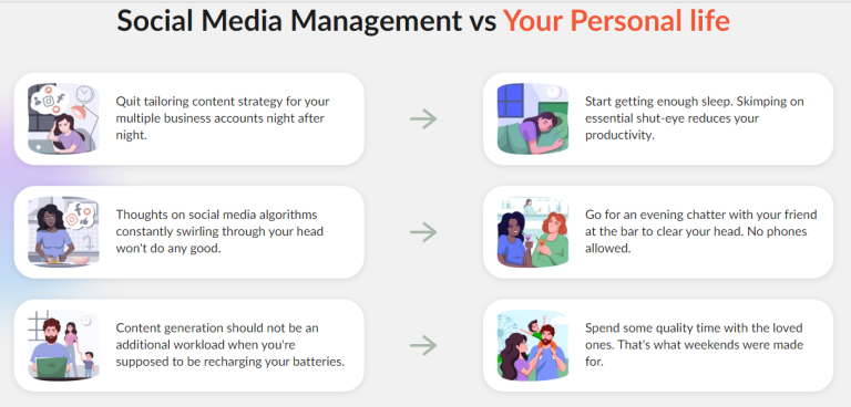 Social Media Management vs Your Personal Life 768x368