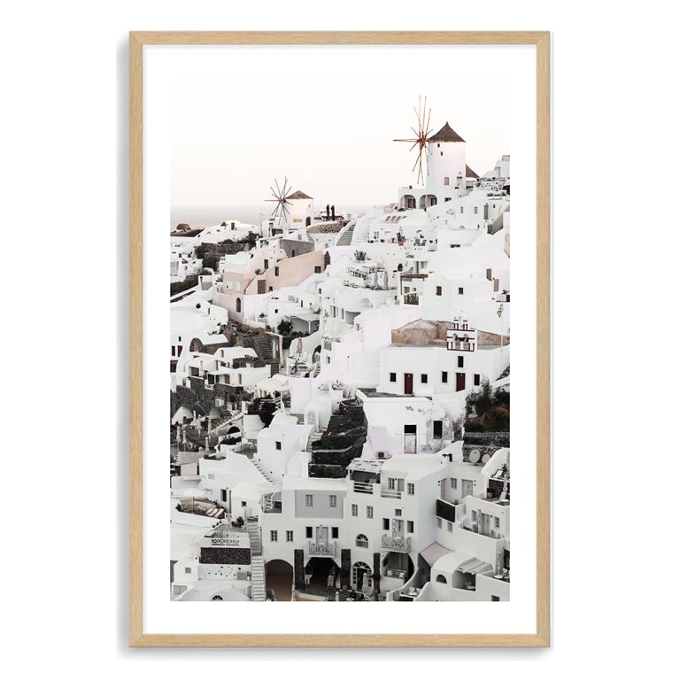 Oia Town in Santorini Greece Wall Art Photograph Print Canvas Picture Artwork Timber Framed Unframed Beautiful Home Decor 13 768x768