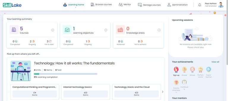 Recently browsed courses 768x340