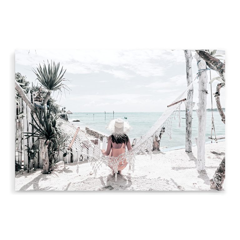 Woman sitting in Hammock Wall Art Photograph Print or Canvas Framed or Unframed Beautiful Home Decor 11 768x768
