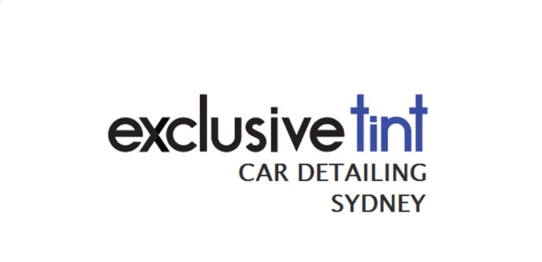 exclusive tint car detailing logo 768x372